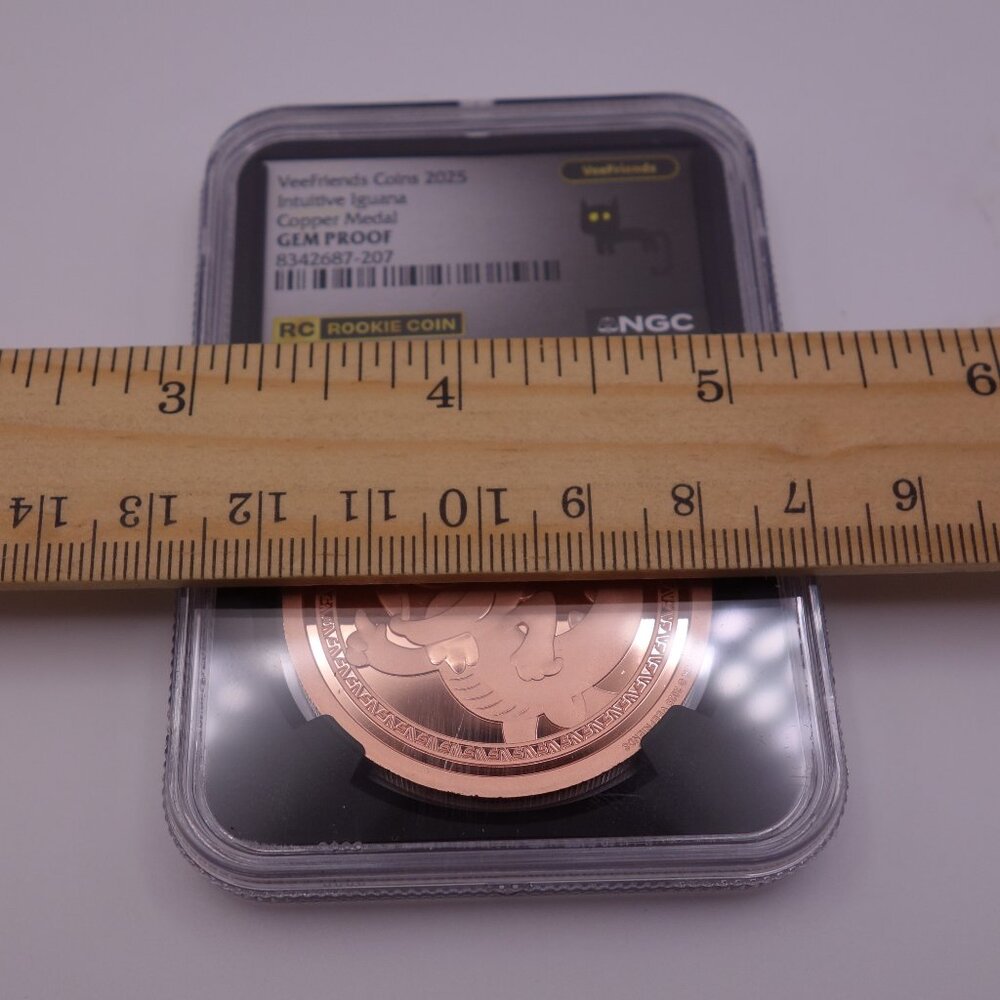 VeeFriends Coins 2025 Intuitive Iguana Copper Medal GEM PROOF Rookie Coin NGC - Picture 16 of 16